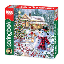 Load image into Gallery viewer, Springbok Cottage in the Snow 1000 Piece Jigsaw Puzzle