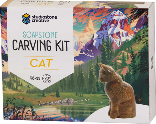 Studiostone Creative Cat Soapstone Carving Kit