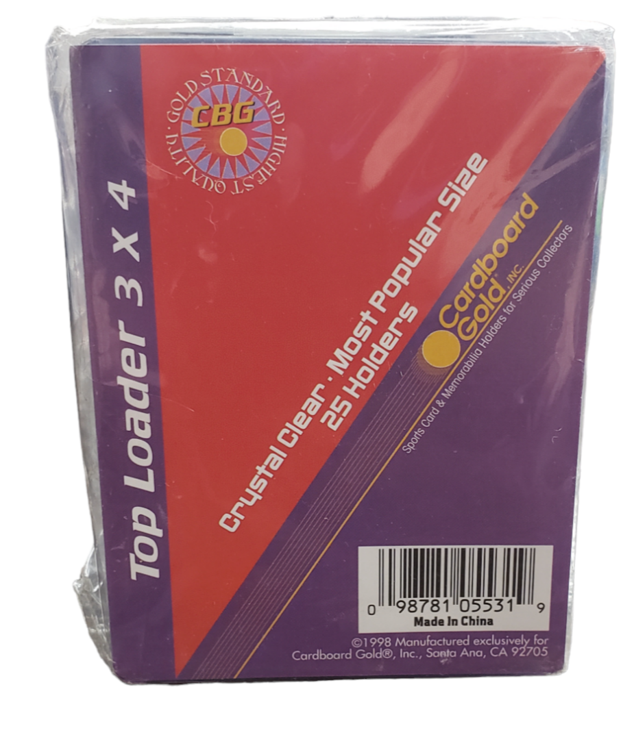 Cardboard Gold Top Loader 3" x 4" Card Holders Funtime Toys and Gifts