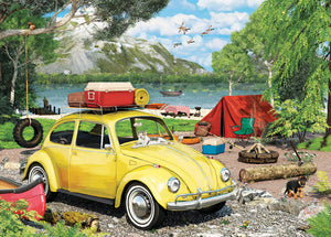 EuroGraphics VW Beetle Camping Shaped Tin 550-Piece Puzzle Tin