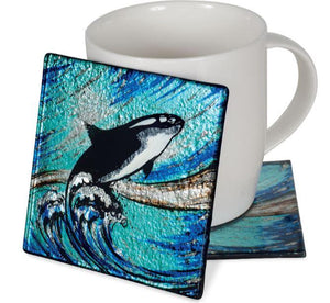Angelstar Cozenza Collection Orca Whale Coaster Set-4"