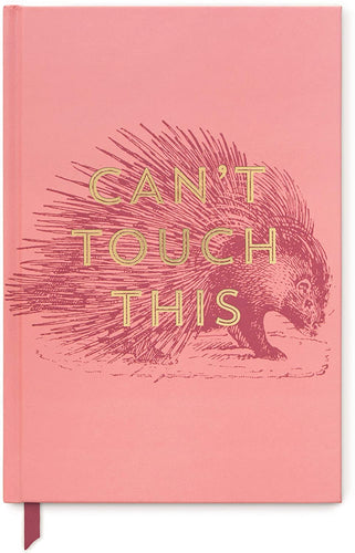 Vintage Sass Porcupine Can't Touch This Soft Touch Hardcover Bound Book