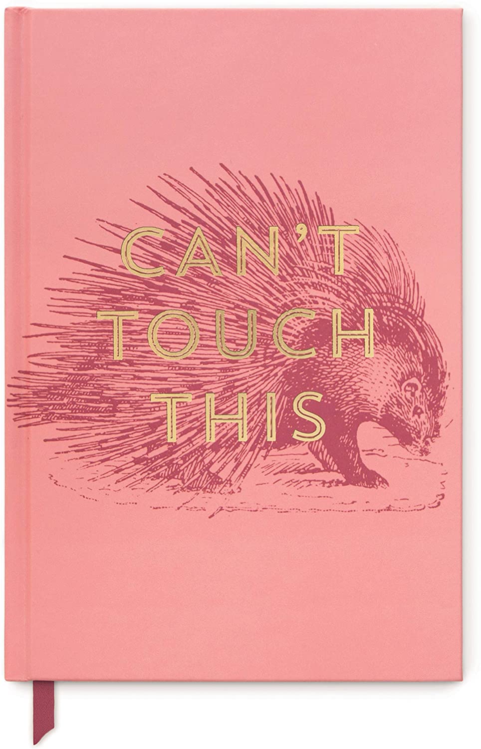 Vintage Sass Porcupine Can't Touch This Soft Touch Hardcover Bound Book