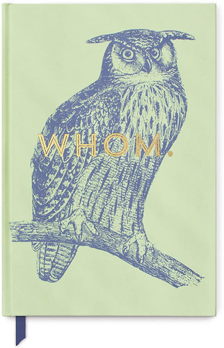 Vintage Sass Owl Whom Soft Touch Hardcover Bound Book