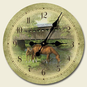 16" Decorative Wood Clock- Simple Pleasures
