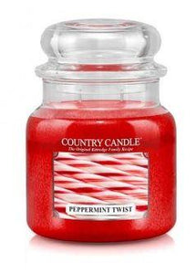 16oz Country Classics Medium Jar Kringle Candle: Peppermint Twist