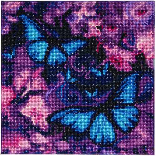CRYSTAL ART Blue Violet Butterflies Kit