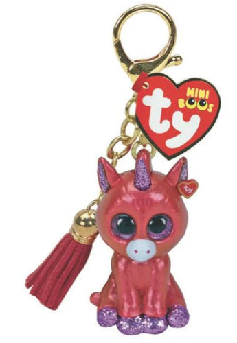 TY Mini Boo Key Clips- Sunset the Unicorn