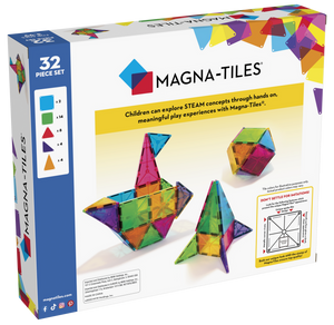MAGNA-TILES Classic Clear Colors 48 Piece DX Set