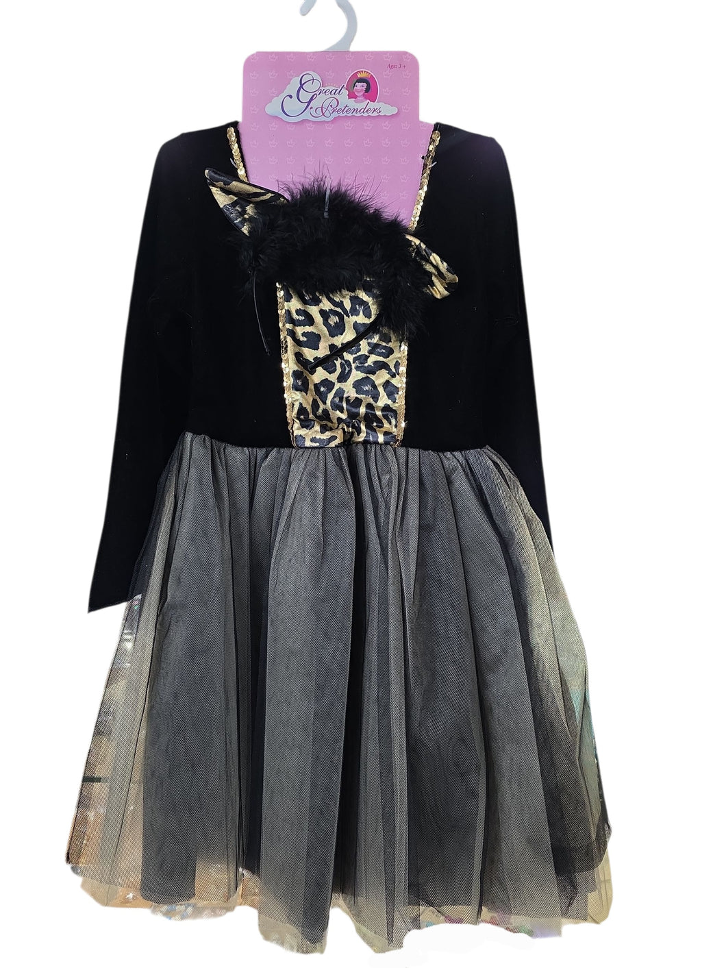 Pretty Kitty Dress with Headband- Medium 5-6