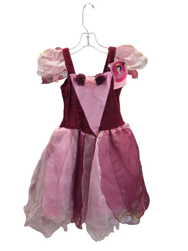 Forest Fairy Dress Burgundy Medium (5-6)