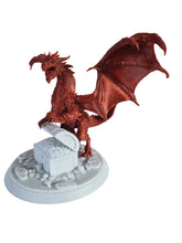 Load image into Gallery viewer, Grothor Ironhide Dragon with Chest 3D Print Miniature