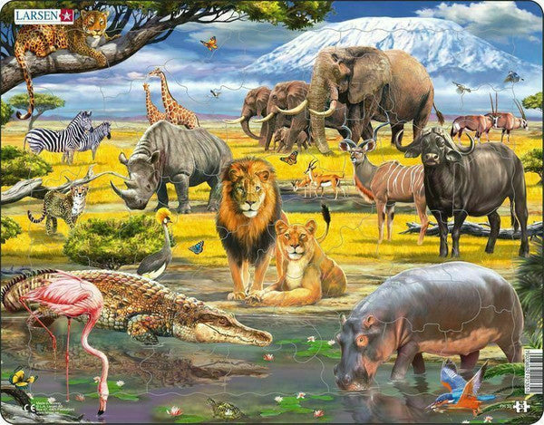 Larsen 43pc Children's Educational Jigsaw Puzzle-Savannah