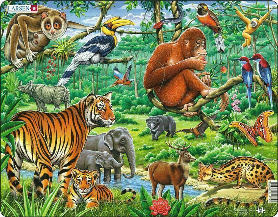 Larsen Jungle Animals 20pc Children's Educational Jigsaw Puzzle