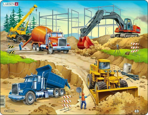 Larsen Construction 30 Piece Children's Educational Jigsaw Puzzle