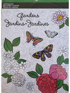 Art Zone Gardens Coloring Pad 11" x 17"