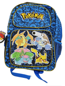 POKEMON 16" LG BLUE BACKPACK