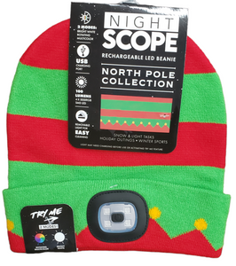 Night Scope North Pole Rechargeable LED Beanie