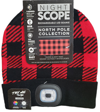 Load image into Gallery viewer, Night Scope North Pole Rechargeable LED Beanie