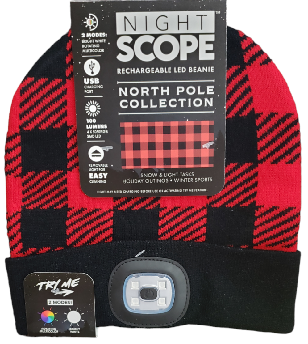 Night Scope North Pole Rechargeable LED Beanie