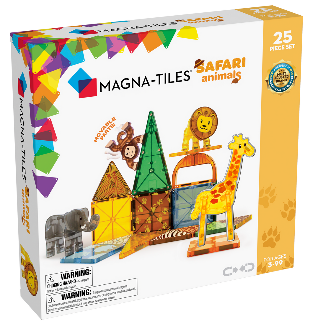 MAGNA-TILES Safari Animals 25 Piece Set