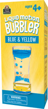 Load image into Gallery viewer, Blue &amp; Yellow Liquid Motion Bubbler