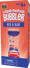 Load image into Gallery viewer, Red &amp; Blue Liquid Motion Bubbler