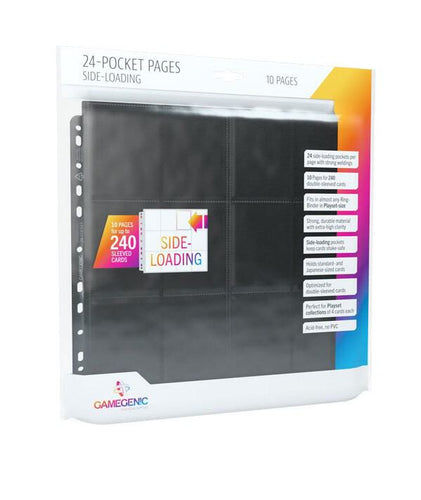 Gamegenic Sideloading 24- Pocket Pages: 10 pg Black