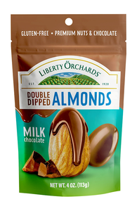 Liberty Orchards Double Dipped Almonds in Milk Chocolate 4oz Bag