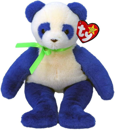 TY Beanie Babies Domino the Blue Panda Bear