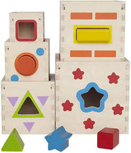 Load image into Gallery viewer, Hape Pyramid of Play Wooden Nesting Block Set