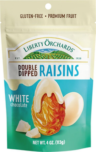 Liberty Orchards Double Dipped Raisins in White Chocolate 4oz Bag