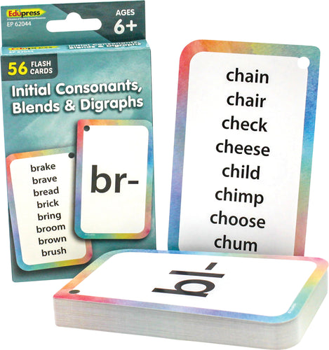 Initial Consonants, Blends and Digraphs Flash Cards