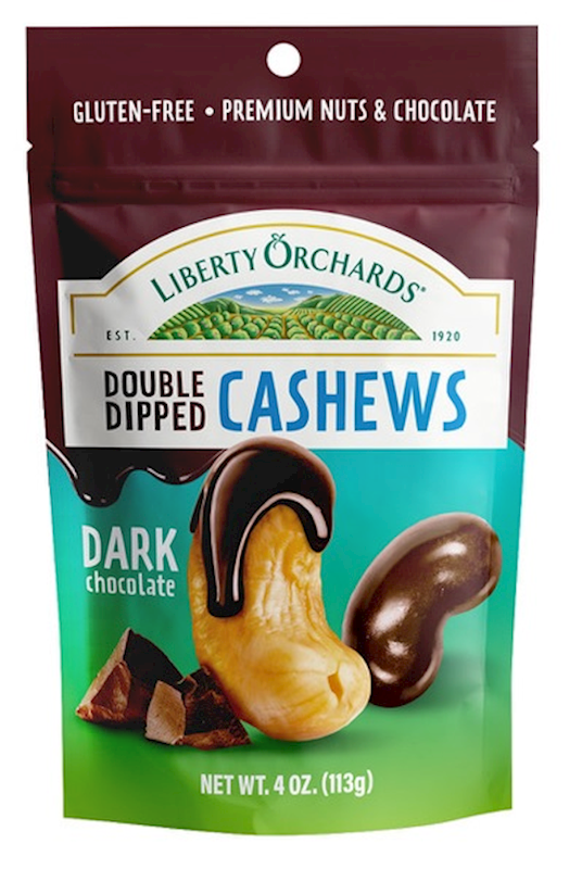 Liberty Orchards Double Dipped Cashews in Dark Chocolate 4oz Bag