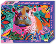 Load image into Gallery viewer, SPRINGBOK FLORAL HIPPO 500PC JIGSAW PUZZLE