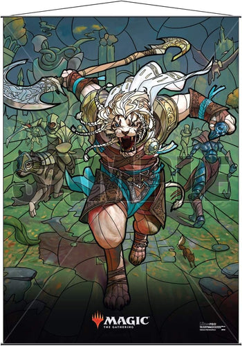 Magic the Gathering Wall Scroll: MtG: Stained Glass: Ajani