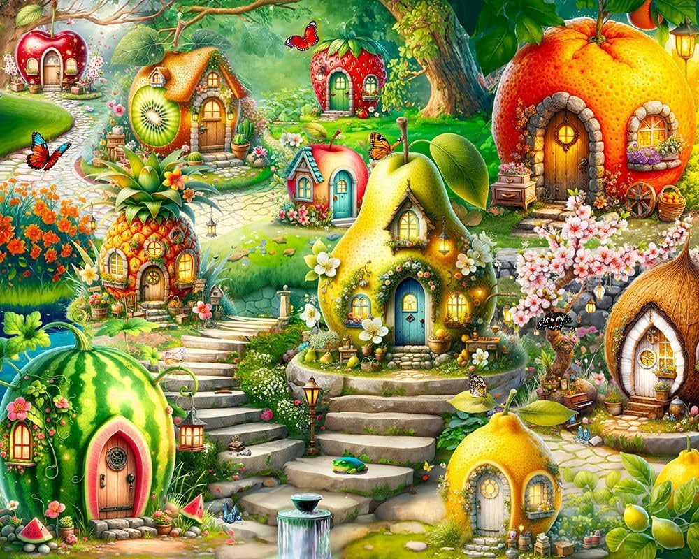 SPRINGBOK FRUITFUL DREAM VILLAGE 500pc JIGSAW PUZZLE
