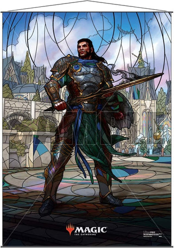 Magic the Gathering Wall Scroll: MtG: Stained Glass: Gideon