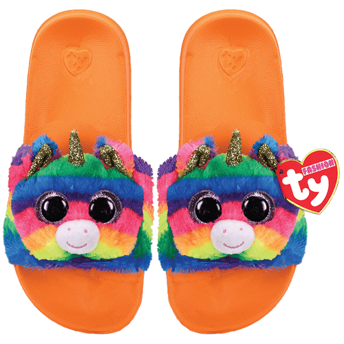Gemma Rainbow Unicorn Slides Slip ons