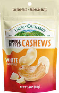 Liberty Orchards Double Dipped Cashews in White Chocolate 4oz Bag