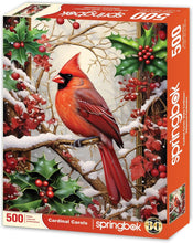 Load image into Gallery viewer, SPRINGBOK CARDINAL CAROLS 500PC JIGSAW PUZZLE