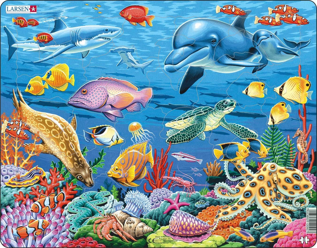 Larsen 33 Piece Children's Wooden Puzzle Coral Reef