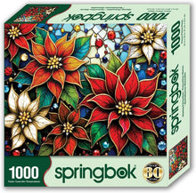 Load image into Gallery viewer, SPRINGBOK GLAZING POINSETTIAS 1000PC JIGSAW PUZZLE
