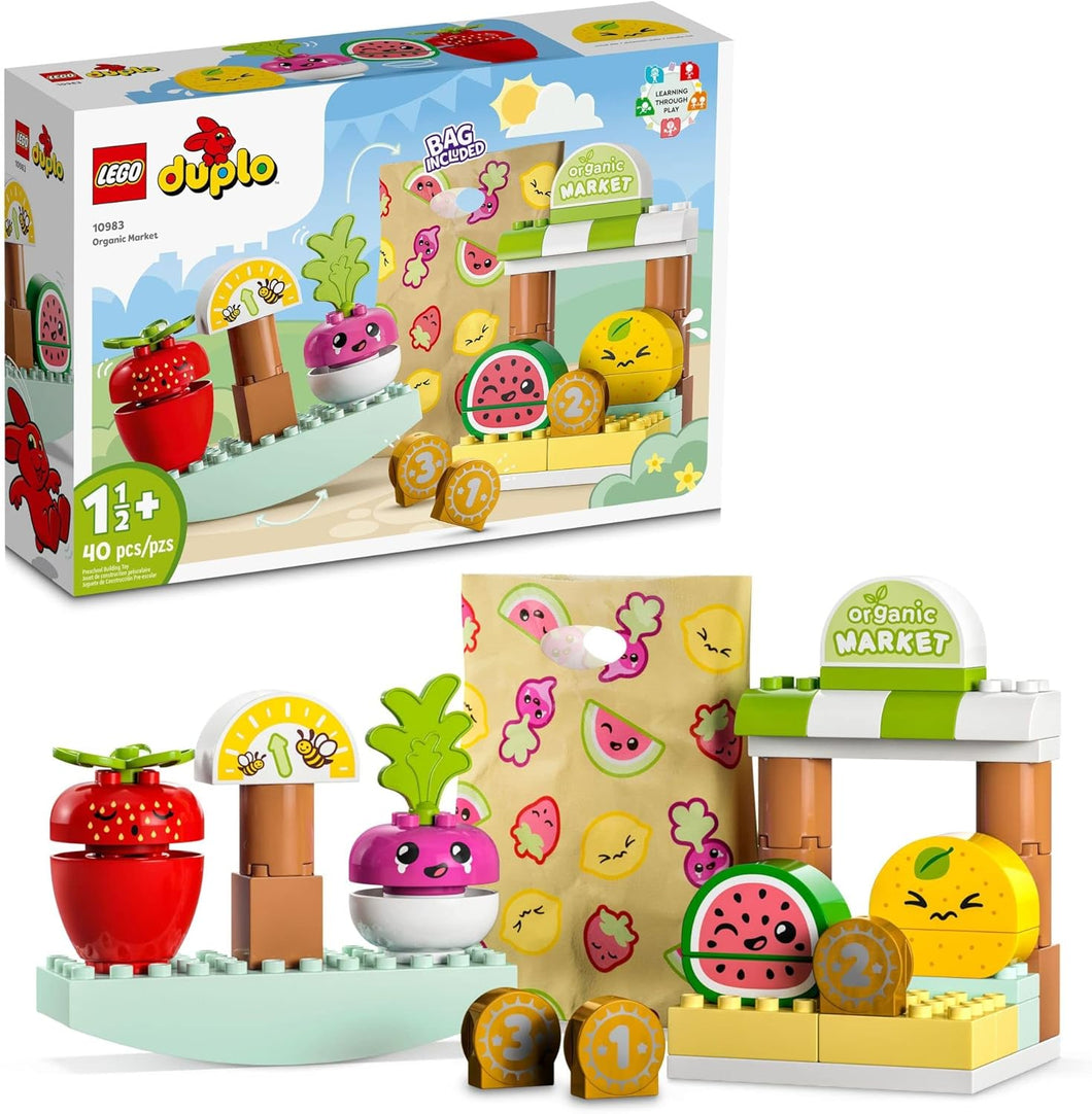 LEGO DUPLO My First Organic Market Fruit and Vegetables Toy Food Set