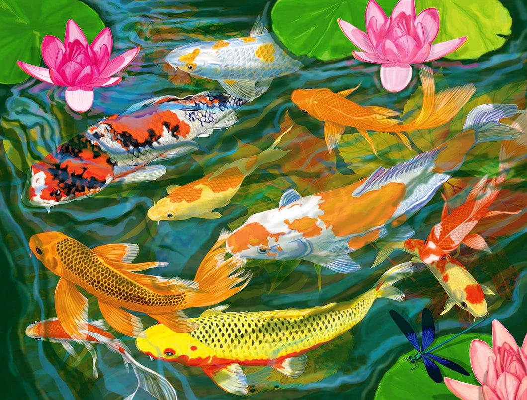 SPRINGBOK KOI POND 1000PC JIGSAW PUZZLE