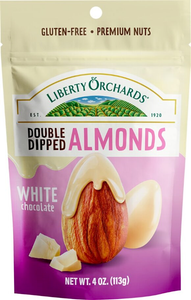 Liberty Orchards Double Dipped Almonds in White Chocolate 4oz Bag