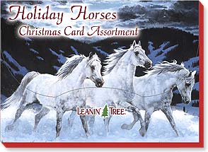 Leanin Tree Holiday Horses Christmas Cards Assortment #90205