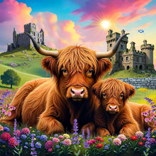 Load image into Gallery viewer, SPRINGBOK HIGHLAND COWS 500PC JIGSAW PUZZLE