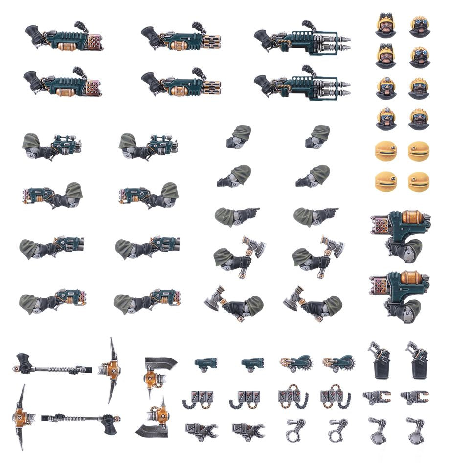 Warhammer NECROMUNDA :IRONHEAD SQUAT PROSPECTORS WEAPONS & UPG #301-53
