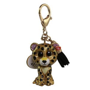TY Mini Boos Key Clip Sterling the Leopard